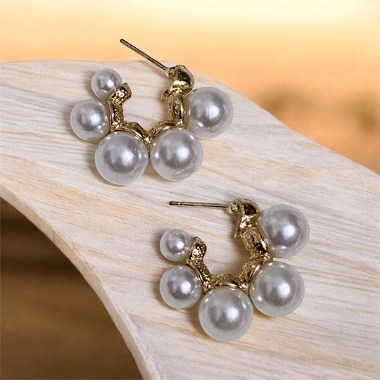 Korean Princess Western Elite Pearl Hoops